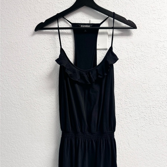 Express Black strappy elastic waist Modal Cotton sundress SM - Picture 2 of 6